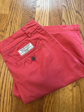 Polo by Ralph Lauren boys Coral-Red Cotton Chino shorts golf, event 10” inseam⛳️